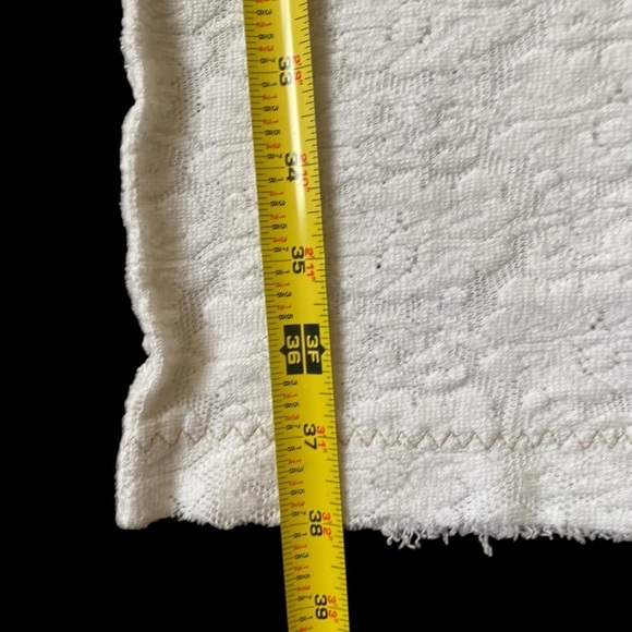 Free People Women’s Cream Floral Lace Cotton Flare Beach Pant SZ L - Picture 7 of 14